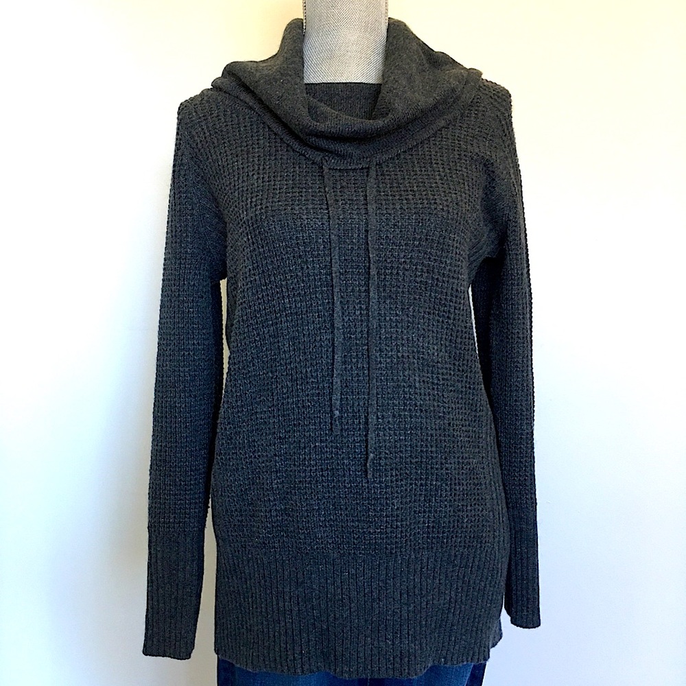 LOFT Waffleknit Cowl Neck Tunic Sweater, size Medium❤️